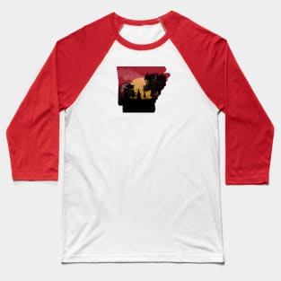 Arkansas Sunset (NO distress) Baseball T-Shirt